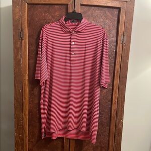Men’s Turtleson Polo Shirt with Horizontal Stripes
